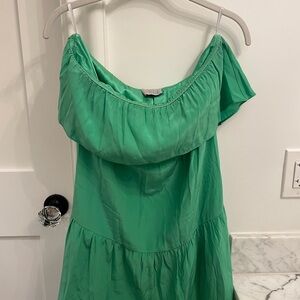 Green Off-Shoulder Dress